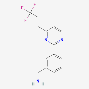 1-{3-[4-(3,3,3-trifluoropropyl)pyrimidin-2-yl]phenyl}methanamine