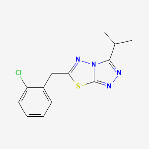 molecular formula C13H13ClN4S B5455603 6-(2-chlorobenzyl)-3-isopropyl[1,2,4]triazolo[3,4-b][1,3,4]thiadiazole 