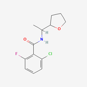 2-chloro-6-fluoro-N-[1-(oxolan-2-yl)ethyl]benzamide