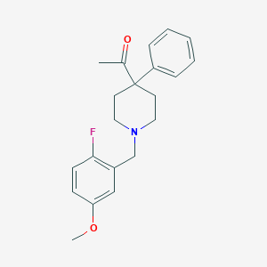 molecular formula C21H24FNO2 B5455648 1-[1-(2-fluoro-5-methoxybenzyl)-4-phenyl-4-piperidinyl]ethanone 