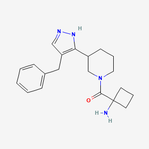 molecular formula C20H26N4O B5455660 (1-aminocyclobutyl)-[3-(4-benzyl-1H-pyrazol-5-yl)piperidin-1-yl]methanone 