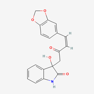 molecular formula C19H15NO5 B5455674 3-[4-(1,3-benzodioxol-5-yl)-2-oxo-3-butenyl]-3-hydroxy-1,3-dihydro-2H-indol-2-one 