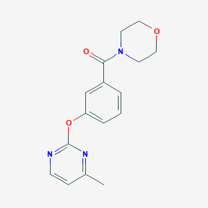 molecular formula C16H17N3O3 B5455678 4-{3-[(4-methyl-2-pyrimidinyl)oxy]benzoyl}morpholine 