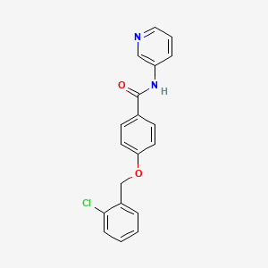 molecular formula C19H15ClN2O2 B5455729 4-[(2-chlorobenzyl)oxy]-N-pyridin-3-ylbenzamide 