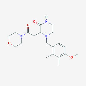 molecular formula C20H29N3O4 B5455733 4-(4-methoxy-2,3-dimethylbenzyl)-3-[2-(4-morpholinyl)-2-oxoethyl]-2-piperazinone 