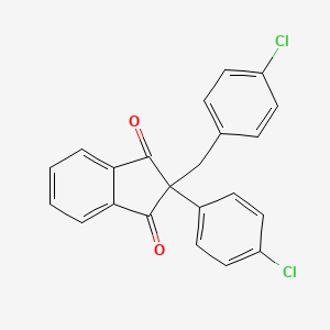 molecular formula C22H14Cl2O2 B5455741 2-(4-CHLOROPHENYL)-2-[(4-CHLOROPHENYL)METHYL]-2,3-DIHYDRO-1H-INDENE-1,3-DIONE 