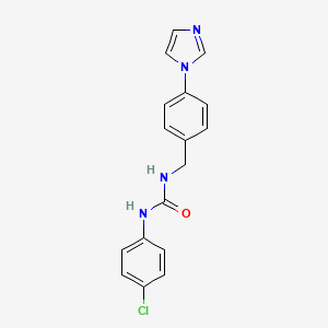 molecular formula C17H15ClN4O B5455773 N-(4-chlorophenyl)-N'-[4-(1H-imidazol-1-yl)benzyl]urea 