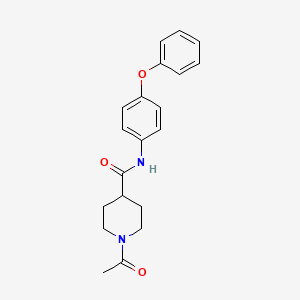 molecular formula C20H22N2O3 B5455781 1-acetyl-N-(4-phenoxyphenyl)piperidine-4-carboxamide 