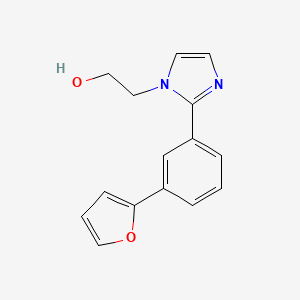 molecular formula C15H14N2O2 B5455797 2-{2-[3-(2-furyl)phenyl]-1H-imidazol-1-yl}ethanol 