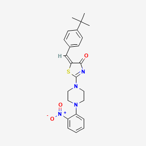 molecular formula C24H26N4O3S B5455824 5-(4-tert-butylbenzylidene)-2-[4-(2-nitrophenyl)-1-piperazinyl]-1,3-thiazol-4(5H)-one 