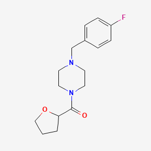 molecular formula C16H21FN2O2 B5455831 1-(4-fluorobenzyl)-4-(tetrahydro-2-furanylcarbonyl)piperazine 