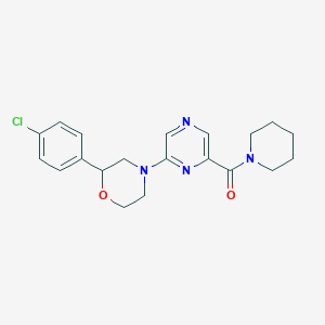 2-(4-chlorophenyl)-4-[6-(piperidin-1-ylcarbonyl)pyrazin-2-yl]morpholine