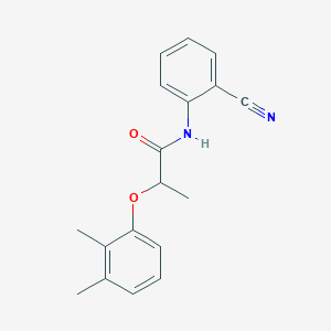 molecular formula C18H18N2O2 B5455864 N-(2-cyanophenyl)-2-(2,3-dimethylphenoxy)propanamide 