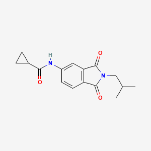 molecular formula C16H18N2O3 B5455866 N-(2-isobutyl-1,3-dioxo-2,3-dihydro-1H-isoindol-5-yl)cyclopropanecarboxamide 