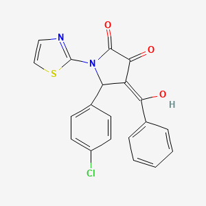 (4Z)-5-(4-chlorophenyl)-4-[hydroxy(phenyl)methylidene]-1-(1,3-thiazol-2-yl)pyrrolidine-2,3-dione