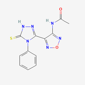 N-[4-(4-phenyl-5-sulfanyl-4H-1,2,4-triazol-3-yl)-1,2,5-oxadiazol-3-yl]acetamide