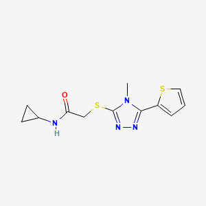 N-CYCLOPROPYL-2-{[4-METHYL-5-(2-THIENYL)-4H-1,2,4-TRIAZOL-3-YL]SULFANYL}ACETAMIDE