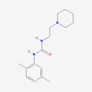 molecular formula C16H25N3O B5455937 N-(2,5-DIMETHYLPHENYL)-N'-(2-PIPERIDINOETHYL)UREA 