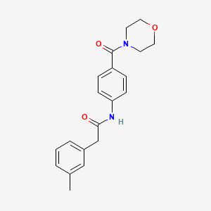 molecular formula C20H22N2O3 B5455939 2-(3-methylphenyl)-N-[4-(morpholine-4-carbonyl)phenyl]acetamide 