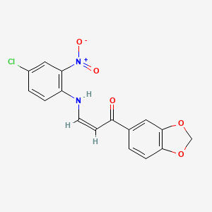 1-(1,3-benzodioxol-5-yl)-3-[(4-chloro-2-nitrophenyl)amino]-2-propen-1-one