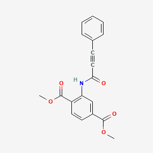 molecular formula C19H15NO5 B5455972 dimethyl 2-[(3-phenyl-2-propynoyl)amino]terephthalate 