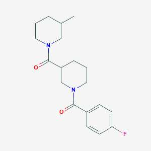 molecular formula C19H25FN2O2 B5456002 1-(4-fluorobenzoyl)-3-[(3-methyl-1-piperidinyl)carbonyl]piperidine 