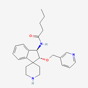 N-[(1R,2R)-2-(pyridin-3-ylmethoxy)spiro[1,2-dihydroindene-3,4'-piperidine]-1-yl]pentanamide