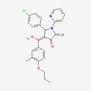 5-(4-CHLOROPHENYL)-3-HYDROXY-4-(3-METHYL-4-PROPOXYBENZOYL)-1-(PYRIDIN-2-YL)-2,5-DIHYDRO-1H-PYRROL-2-ONE