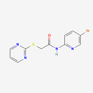 N-(5-bromopyridin-2-yl)-2-(pyrimidin-2-ylsulfanyl)acetamide