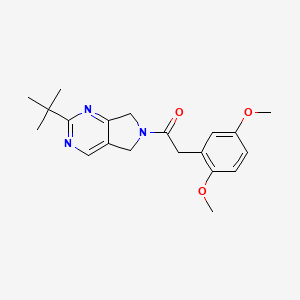 molecular formula C20H25N3O3 B5456052 2-tert-butyl-6-[(2,5-dimethoxyphenyl)acetyl]-6,7-dihydro-5H-pyrrolo[3,4-d]pyrimidine 