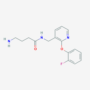 4-amino-N-{[2-(2-fluorophenoxy)pyridin-3-yl]methyl}butanamide