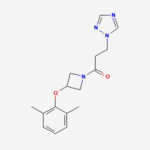 molecular formula C16H20N4O2 B5456094 1-{3-[3-(2,6-dimethylphenoxy)azetidin-1-yl]-3-oxopropyl}-1H-1,2,4-triazole 