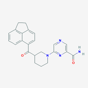 molecular formula C23H22N4O2 B5456117 6-[3-(1,2-dihydroacenaphthylen-5-ylcarbonyl)piperidin-1-yl]pyrazine-2-carboxamide 