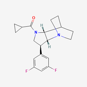 molecular formula C19H22F2N2O B5456119 (2R*,3S*,6R*)-5-(cyclopropylcarbonyl)-3-(3,5-difluorophenyl)-1,5-diazatricyclo[5.2.2.0~2,6~]undecane 