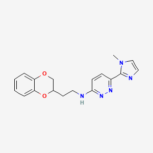 N-[2-(2,3-dihydro-1,4-benzodioxin-2-yl)ethyl]-6-(1-methyl-1H-imidazol-2-yl)pyridazin-3-amine