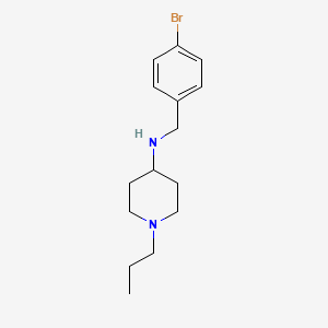 molecular formula C15H23BrN2 B5456128 N-[(4-bromophenyl)methyl]-1-propylpiperidin-4-amine 