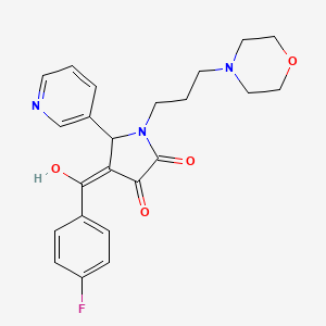 molecular formula C23H24FN3O4 B5456134 4-(4-FLUOROBENZOYL)-3-HYDROXY-1-[3-(MORPHOLIN-4-YL)PROPYL]-5-(PYRIDIN-3-YL)-2,5-DIHYDRO-1H-PYRROL-2-ONE 