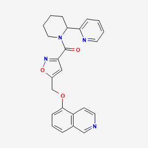 [5-(Isoquinolin-5-yloxymethyl)-1,2-oxazol-3-yl]-(2-pyridin-2-ylpiperidin-1-yl)methanone