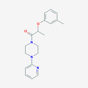 molecular formula C19H23N3O2 B5456145 1-[2-(3-methylphenoxy)propanoyl]-4-(2-pyridinyl)piperazine CAS No. 878699-60-6