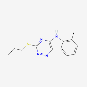 molecular formula C13H14N4S B5456152 6-methyl-3-(propylsulfanyl)-5H-[1,2,4]triazino[5,6-b]indole CAS No. 5486-80-6