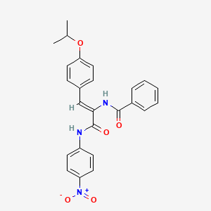 molecular formula C25H23N3O5 B5456176 N-(2-(4-isopropoxyphenyl)-1-{[(4-nitrophenyl)amino]carbonyl}vinyl)benzamide 