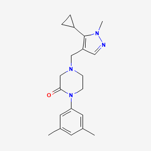 4-[(5-cyclopropyl-1-methyl-1H-pyrazol-4-yl)methyl]-1-(3,5-dimethylphenyl)-2-piperazinone