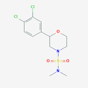 molecular formula C12H16Cl2N2O3S B5456211 2-(3,4-dichlorophenyl)-N,N-dimethylmorpholine-4-sulfonamide 