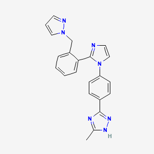 3-methyl-5-(4-{2-[2-(1H-pyrazol-1-ylmethyl)phenyl]-1H-imidazol-1-yl}phenyl)-4H-1,2,4-triazole