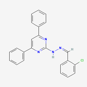 N-[(Z)-(2-chlorophenyl)methylideneamino]-4,6-diphenylpyrimidin-2-amine