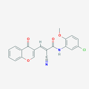 molecular formula C20H13ClN2O4 B5456229 N-(5-chloro-2-methoxyphenyl)-2-cyano-3-(4-oxo-4H-chromen-3-yl)acrylamide 