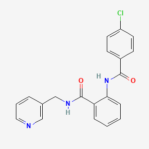 molecular formula C20H16ClN3O2 B5456243 2-(4-CHLOROBENZAMIDO)-N-[(PYRIDIN-3-YL)METHYL]BENZAMIDE 