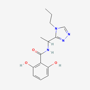 2,6-dihydroxy-N-[1-(4-propyl-4H-1,2,4-triazol-3-yl)ethyl]benzamide