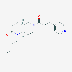 molecular formula C20H29N3O2 B5456275 (4aS*,8aR*)-1-butyl-6-(3-pyridin-4-ylpropanoyl)octahydro-1,6-naphthyridin-2(1H)-one 