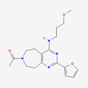 7-acetyl-2-(2-furyl)-N-(3-methoxypropyl)-6,7,8,9-tetrahydro-5H-pyrimido[4,5-d]azepin-4-amine